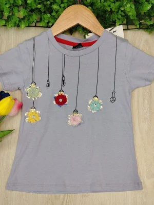Girls / Tshirt / Light Flowers - TS02