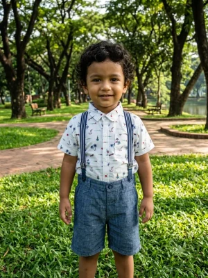 Boys / Shirt Pant / Suspender - SS09
