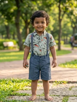 Boys / Shirt Pant / Suspender - SS10